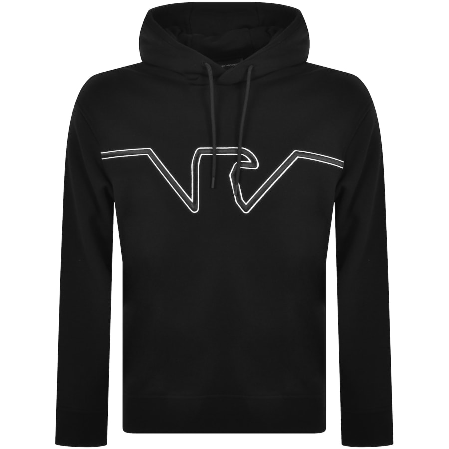 Emporio Armani Logo Hoodie Black